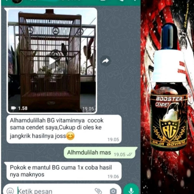Raja Goyang Booster Cendet – Serum Herbal Penggacor Instan Burung Cendet screenshot
